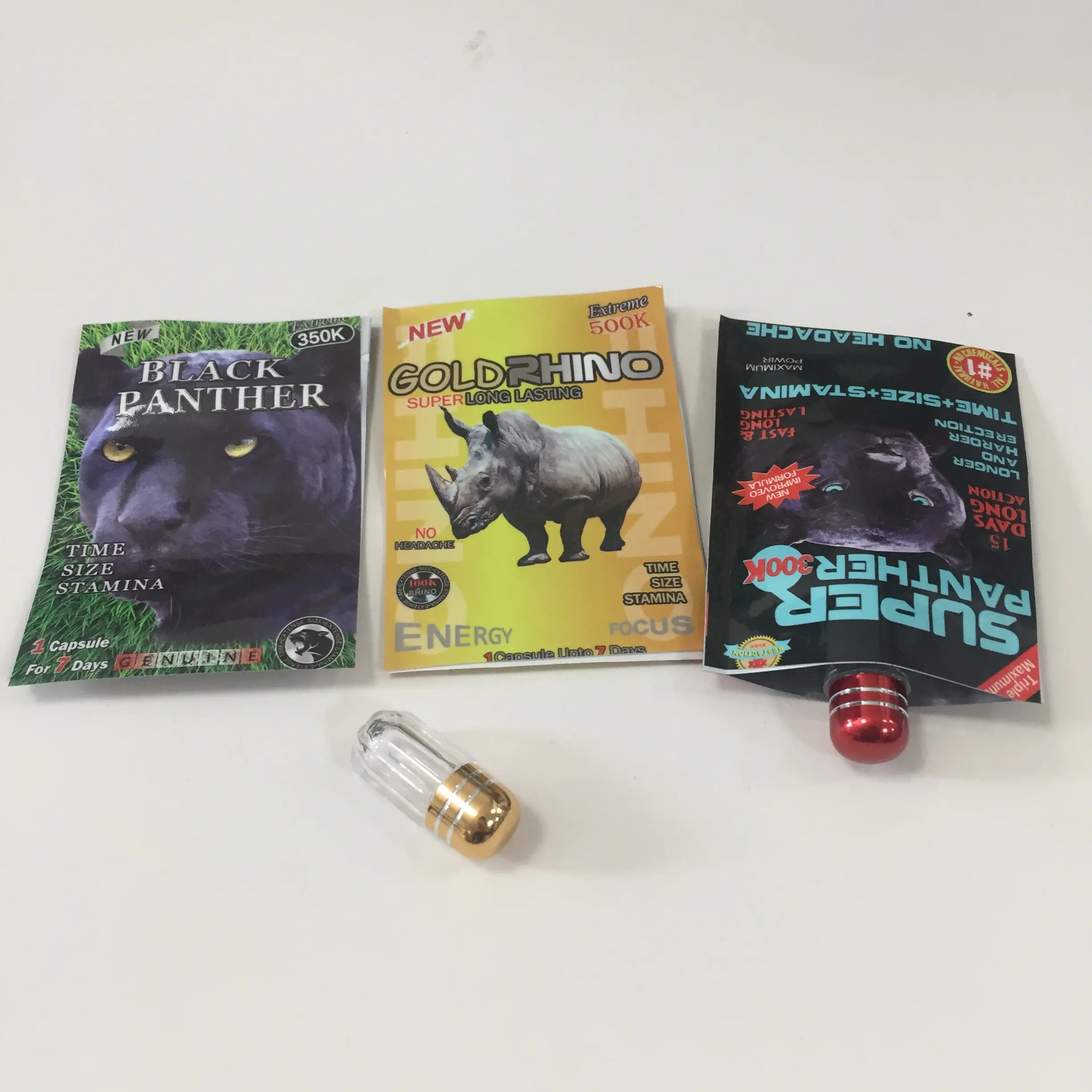 Custom brand rhino 69 7 capsule pills plastic card blister packaging 3d 5d lenticular