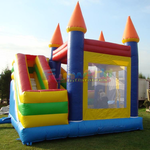 Castillo inflable comercial para niños, con tobogán y zona de saltos. - Product Image 5