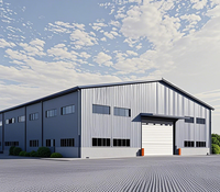 Taller Moderno con Estructura de Acero Prefabricada de Gran Luz y Almacén Industrial con Estructura de Acero