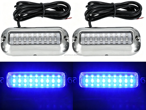 Lampe LED sous-<span class=keywords><strong>marine</strong></span> étanche IP68 en acier inoxydable haute puissance à changement de couleur 24-39 LED, accessoires marins - Product Image 3