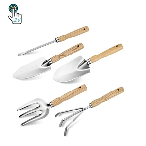 Di alta qualità 5 pz/set Mini impianto <span class=keywords><strong>da</strong></span> giardino Set di strumenti con manico in legno <span class=keywords><strong>da</strong></span> giardinaggio pala rastrello facilmente uso per i bambini - Product Image 1