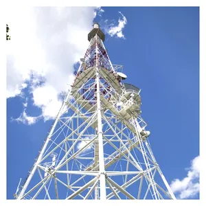برج أقطاب للاتصال من Mast Lattice برج للإتصال الخلوي برج للاتصال بالهاتف المحمول مرتفع الطلب
