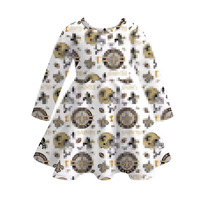 Bébé enfants enfant en bas âge fille hiver printemps jeu de Football doux bambou Saints 49ers Steelers virevoltant robe personnalisée enfants vêtements
