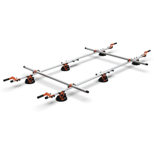 Outil de levage de carreaux et de marbre TILER, plateforme portable de grande taille, tige télescopique en aluminium de 160 à 320 cm + 6 ventouses à vide, SLAB TRANS HEAVY DUTY - Product Image 1
