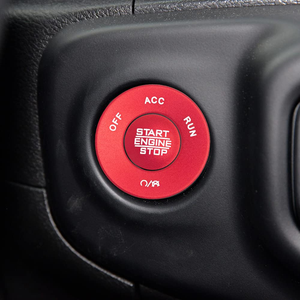 2020-2025 Jeep Wrangler <span class=keywords><strong>JL</strong></span> JLU Gladiator JT accessoires intérieurs de voiture rouge moteur démarrage/arrêt bouton couverture autocollants métal Durable - Product Image 2
