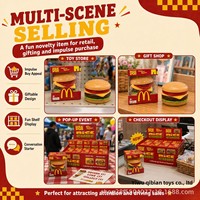   Jouet à presser Squishy Burger Ice Cube, 2 nouveaux jouets anti-stress en caoutchouc à rebond lent, unisexe, 14 ans et plus, emballage en boîte colorée