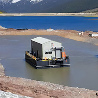 Station de pompage flottante de type boîte pour opérations de dragage