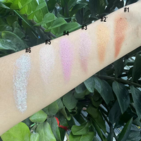 En gros, Poudre illuminatrice pour le visage, effet scintillant, avec miroir, noir, rose, blanc, marque personnalisée