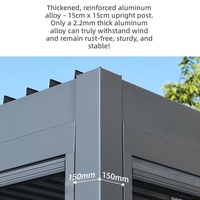 Pavillon de jardin extérieur en alliage d'aluminium Xiamao avec stores rétractables électriques, protection solaire et anti-pluie