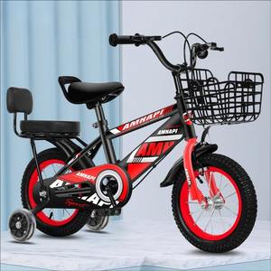 Bicicleta para Niños de 3+ Años, para Niños y Niñas, Cuadro de Acero con Alto Contenido de Carbono, Canasta Delantera, 18 Pulgadas, 4 Ruedas de Entrenamiento, Pedales Ordinarios - Product Image 4