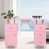 Table à ongles moderne en bois avec armoire de rangement pour manucure et spa, idéale pour salon de beauté, chambre et centre commercial