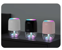 Penyegar Udara Mini USB RGB Portabel, Pelembap Udara H2O Kabut Dingin, Diffuser Aromaterapi Minyak Esensial, Kontrol Kelembapan Daya 5V untuk Rumah