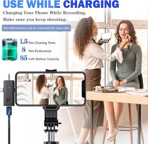 Micrófono de Solapa Lavalier Portátil Mini, Micrófono Inalámbrico de 2.4G con Retardo Ultrabajo para Cámara, Vlog, Entrevistas, Grabación en Exteriores - Product Image 4