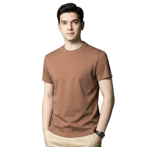 เสื้อยืดคอกลมผ้าฝ้ายระบายอากาศดี สีพื้น สำหรับผู้ชาย แขนสั้น สไตล์ลำลอง ใส่ได้ในฤดูร้อน รับปักโลโก้ตามแบบ OEM และสกรีนลายตามสั่ง - Product Image 1