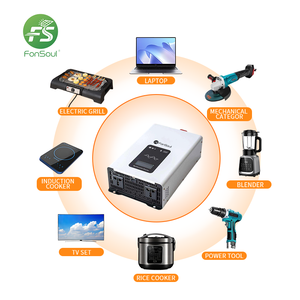 Fonsoul Onduleur <span class=keywords><strong>solaire</strong></span> monophasé à onde sinusoïdale pure 12V 24V CC vers 220V 230V CA 5000W pour voiture, <span class=keywords><strong>camping</strong></span>-<span class=keywords><strong>car</strong></span>, camion, appareils électroménagers, écran LCD - Product Image 4