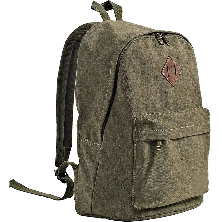 Vintage Canvas Backpack Rucksack Casual Daypacks Bookbags Waxed Canvas school backpack