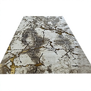 Alfombra Turca de Poliéster Afelpada Adiva, Tejida a Máquina con Diseño Jacquard, de Pelo Alto, Acolchada, Reversible, Lavable, Antideslizante y Antimicrobiana - Product Image 1