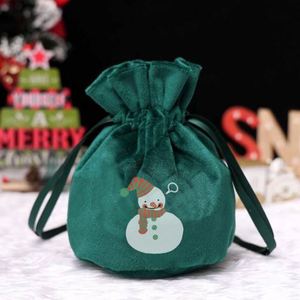 Christmas Velvet Jewelry Pouches for Gift with Button Perfume <b>Makeup</b> Storage <b>Drawstring</b> <b>Bag</b> - Product Image 6