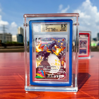 Protecteur de pare-chocs personnalisé en acrylique magnétique avec fond PSAed Bgs pour Pokémon, vitrine d'exposition