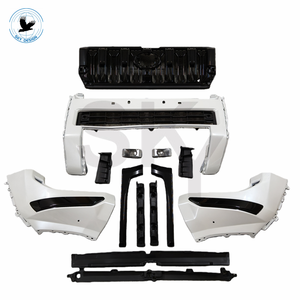 Kit carrosserie noir brillant pour Toyota <span class=keywords><strong>Prado</strong></span> BX WX TX, mise à niveau des phares <span class=keywords><strong>VX</strong></span>, pare-chocs avant, coin latéral, calandre principale LC250 - Product Image 2