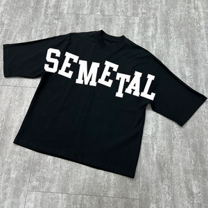 Qianshi haute qualité Boxy coton t-shirt impression surdimensionné hommes été chemise concepteur personnalisé poids lourd Streetwear T-shirts - Product Image 1