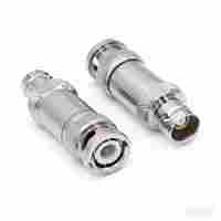 Conector RF coaxial doble de latón TRB personalizable, con tres puertos, BNC hembra a BNC macho