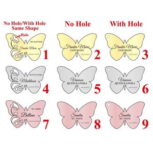 Custom <b>Butterfly</b> Acrylic Nameplate <b>Decor</b> Accessories Laser Engraved Personalized Name Logo DIY Handmade Jewelry Wedding Ceremony - Product Image 6