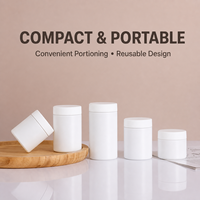 Pot en verre vide anti-odeur, coloré, mat, laqué par pulvérisation, écologique, en plastique, 2oz 3oz 4oz 5oz 6oz, avec couvercle résistant aux enfants