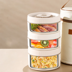 304 thép không gỉ nhiệt Hộp Ăn Trưa thiết lập dành cho người lớn Kid trường làm việc <span class=keywords><strong>Stackable</strong></span> xách tay cách điện Bento container - Product Image 4