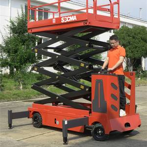 SOCMA 2000kg Kapazität Elektrische hydraulische Hubarbe its bühne Station 9m Höhe Scheren bühne mit Kettens ch linge für Einzelhandel hotels - Product Image 6