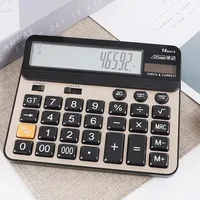 Calculatrice Jumbo Double Table Électrique Comptabilité Entreprise Bureau Calcul Calculatrice Électronique à 14 Chiffres Grand Écran
