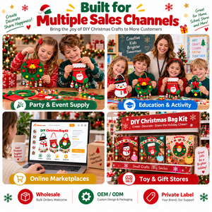 Custom Non-Woven Christmas Bag Air Dry Clay <b>Craft</b> Kit 3 Styles Kids Holiday Modeling Clay Activity Set for Retailers - Product Image 3