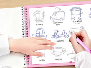 Offre Spéciale : <span class=keywords><strong>Cahiers</strong></span> Magiques en Gros – Cahier d'Exercices Personnalisable à Rainures pour le Contrôle du Stylo – Livre d'Apprentissage pour Enfants avec Écriture Disparaissante - Product Image 4