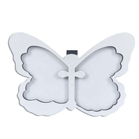 Clip de pare-soleil de voiture vierge pour sublimation, double couche, personnalisable avec photo commémorative papillon, pour une conduite sûre
