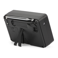 Tragbares Solar-Dynamo-Radio mit digitalem Wecker, Taschenlampe und USB-Ladefunktion