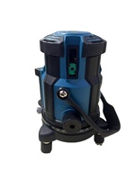 Niveau laser industriel professionnel 4D 360° autonivelant rechargeable vert et bleu, 12 faisceaux, ligne croisée 4x360 pour la construction