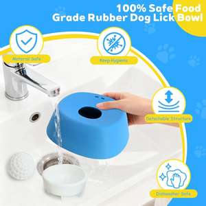 Wholesale 250ml Portable Rubber Slow Feeder Dog Bowls Anti-Slip Lick Toy for Treats & Yogurt Microwave Safe - Product Image 4