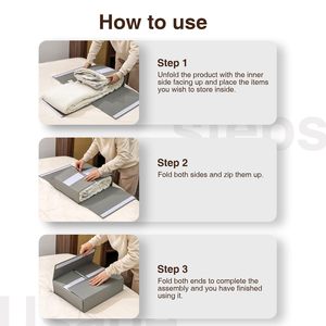 <b>Bed</b> Sheet Fabric <b>Storage</b> Box Creative Finishing <b>Storage</b> Tool High Quality Quilt Cover Non-woven Household <b>Storage</b> Box - Product Image 5