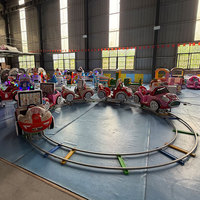 Train électrique sur rail pour enfants, à vitesse réglable, en acier, pour parc d'attractions extérieur, économique