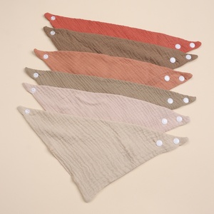 Bavoir triangulaire transfrontalier pour bébé, en gaze quatre couches absorbante, 100% coton, motif dessin animé, anti-régurgitation - Product Image 4