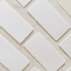 Deckle Edges Papel de algodón hecho a mano Tarjetas de menú de invitación de boda en blanco, Tarjetas de notas comerciales, Cartulina de acompañante, - Product Image 3