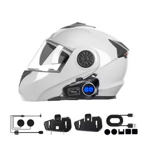 Casco con Pantalla OLED y Radio FM, Auriculares Inalámbricos, Casco Inteligente para Bicicleta y Motocicleta - Product Image 3