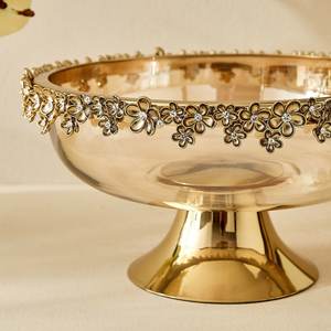 Cuenco Decorativo Floral de Metal Hana para Fiestas - Diseño Minimalista Ecológico - Product Image 3