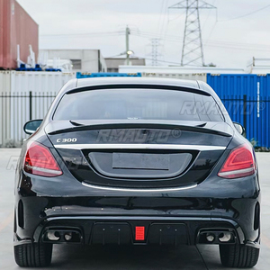 Alerón Trasero de Fibra de Carbono para Maletero de Mercedes Benz Clase C Sedán W205 2015-2021, Deflector Estilo C63s AMG PSM, Negro Brillante - Product Image 3
