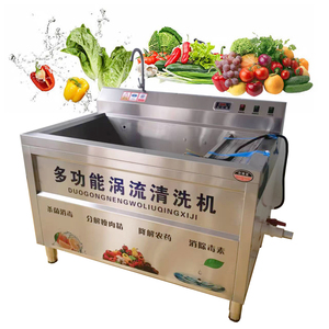 Üretici endüstriyel restoran havuç manyok elma meyve sebze vorteks kabarcıklı yıkayıcı sebze yıkama makinesi - Product Image 5