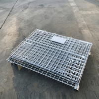 Cage de transport pliable en treillis métallique galvanisé robuste avec fermeture à loquet pour conteneur de marchandises, idéale pour entrepôt en Chine