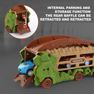 Ksf אחסון דינוזאורים נייד מכונית עם קטפולטה אינרציאלית & הזזה-צעצוע ילדים פלסטיק & מתכת לילדים בנות - Product Image 5
