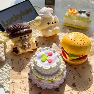Luckykoo Super Soft Slow Rising Cake <b>Squishy</b> Toy Realistic Kawaii Design - Non-Toxic Stress Relief Sensory Fidget Toy for Adults - Product Image 3