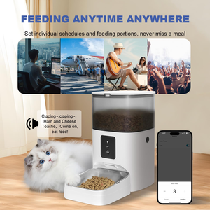 Comedero Inteligente para Mascotas de 4L con Recipiente de Acero Inoxidable, Control Remoto Automático por Wifi y Aplicación Móvil, Recargable, para Perros y Gatos - Product Image 6