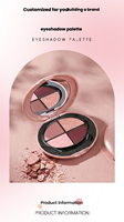 Nouvelle palette de fards à paupières rose à grille, naturelle et simple, en plastique, directement de l'usine